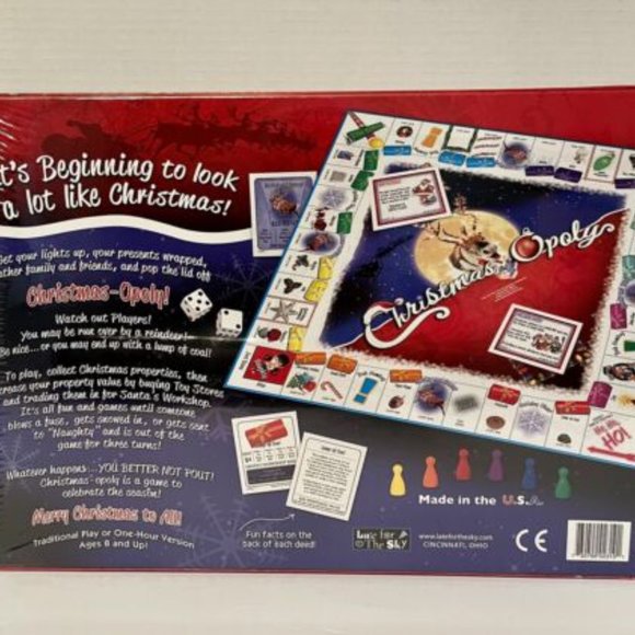 Christmas Opoly Monopoly Style Board Game Christmas Theme New Sealed - Picture 2 of 2